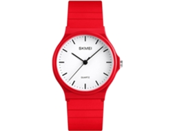 Lurelia Relógio Feminino, Movimento De Quartzo, 34mm, 8mm, Silicone, Resistente À Água 30m, Vermelho