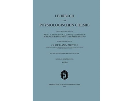 Livro Lehrbuch der Physiologischen Chemie German Edition de Olof Hammarsten (Alemão)