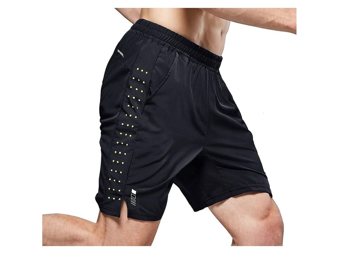 Pantalones Cortos Para Hombre Con Secado Rápido Y Ligero, Diseño 2 En 1 Con Bolsillos, Ideal Para Running Y Deportes