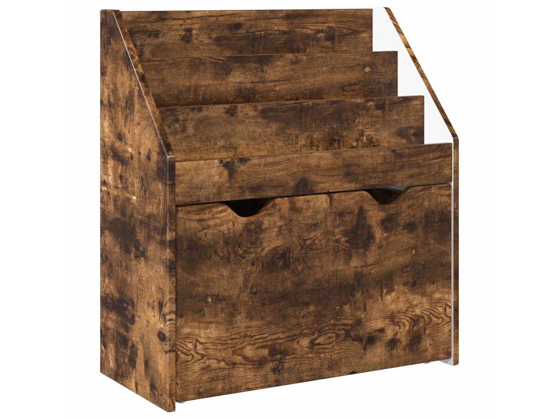 Vidaxl Estante Infantil Com Gaveta Carvalho Defumado 60 X 29,5 X 69 Cm