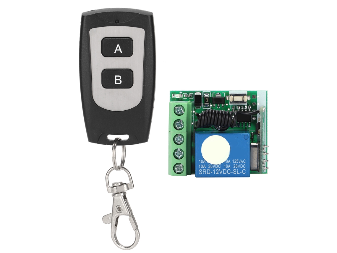 Interruptor de Controle Remoto Sem Fio 433mhz 12v Transmissor Receptor Single Channel