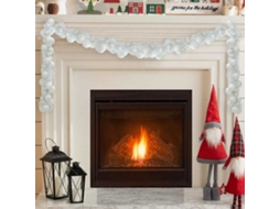 Vidaxl Guirlanda De Bolas De Natal Branco 186 Cm Poliestireno