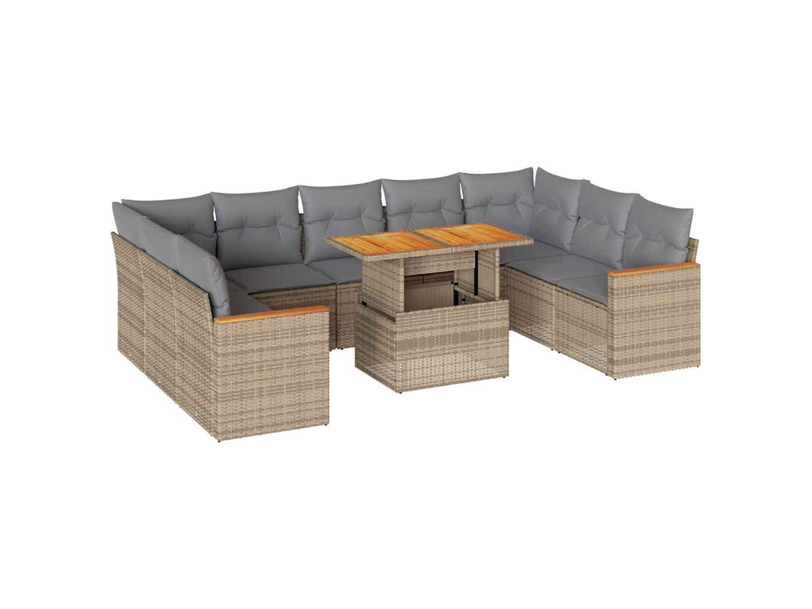 Garden Sofa Set, Garden Sofa Sets Vidaxl Bege Rattan / Vime (n/a)