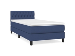 Box Spring Bed, Box Spring Beds Vidaxl Azul Tecido (90 X 190 Cm)
