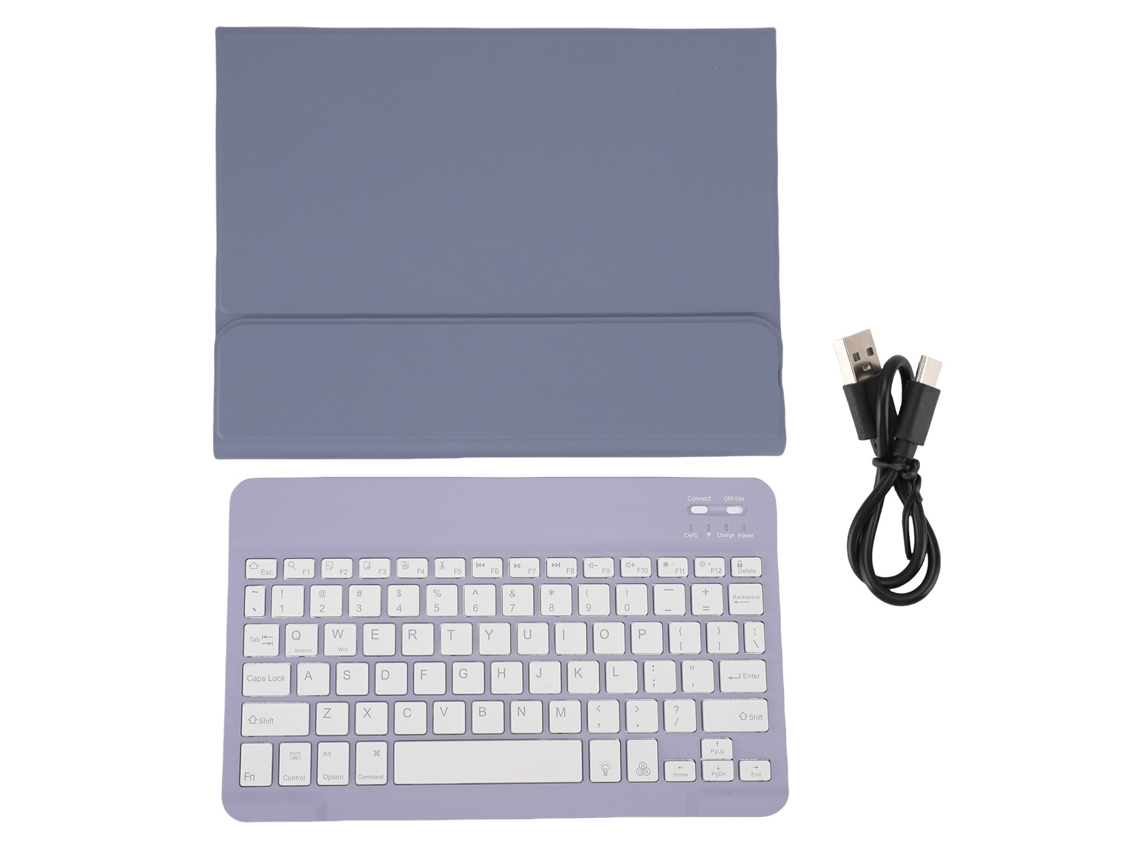 Capa Para Tablet (com Teclado Removível, Iluminação De 7 Cores)