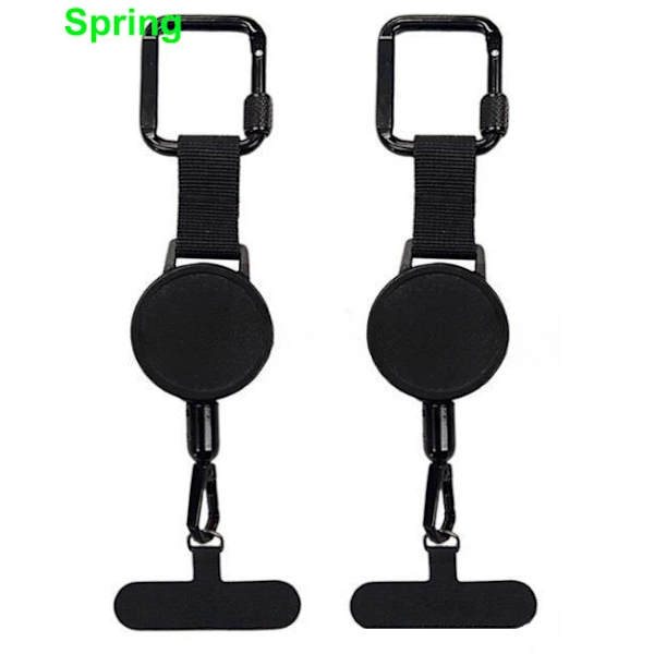 Suporte Retrátil Antifurto Para Celular Em Duas Peças, Com Alça E Clipe Para Cinto Para Smartphone.