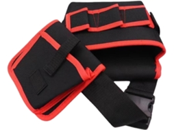 Bolsa para ferramentas durável com rotação de 360° e sistema de elevação giratório, feita em tecido resistente às intempéries para uso externo.