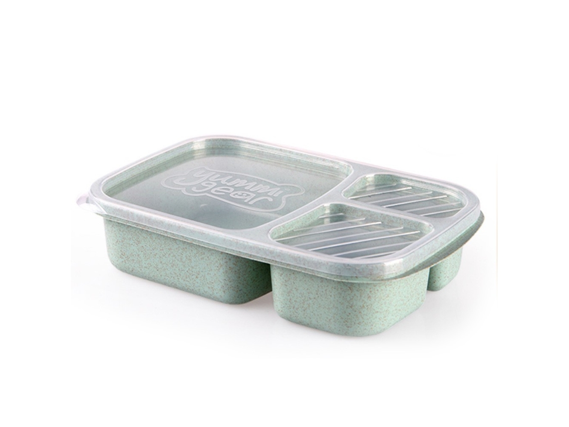 Caixa Bento De Casca Arroz Com Tampa, Recipiente Almoço Palha Trigo, Produto Comestível, Ecológico
