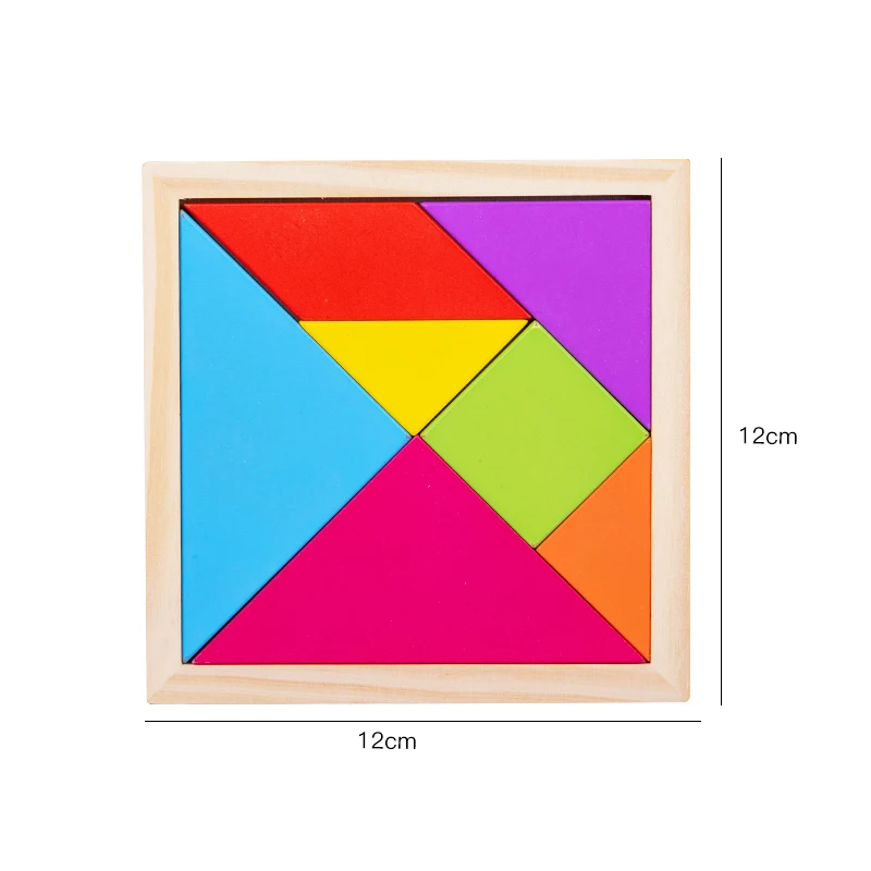 Quebra-cabeça Tangram De Madeira Para Crianças, Brinquedo Educativo, Presente Divertido Para Festas.