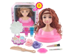Ats muñeca Cabello para Peinados Y Maquillaje Kit de Salón Con Accesorios Básicos Juguete Regalo