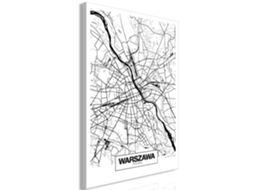 Quadro ARTGEIST City Plan: Warszawa (1 Part) Vertical (80x120)