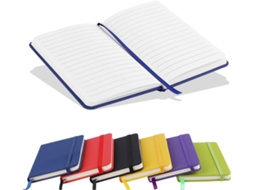 Bloco de Notas de Bolso, Pequeno, Capa Dura, Tamanho A6, 160 Páginas , Azul BRILVIBERA (80 Folhas)