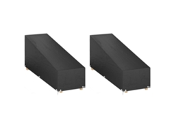 Vidaxl Capas P/ Espreguiçadeira 2 Pcs 12 Ilhós 205x75x40/70 Cm Pe