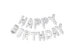 Balão WEFIESTA Foil 'Happy Birthday' Prateado