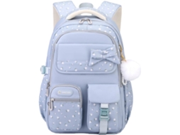 Mochila Fofa Com Laço E Vários Bolsos, Incluindo Um Compartimento Para Portátil De 15,6", Com Capacidade Para 42 Litros. Azul Hexinyigjly