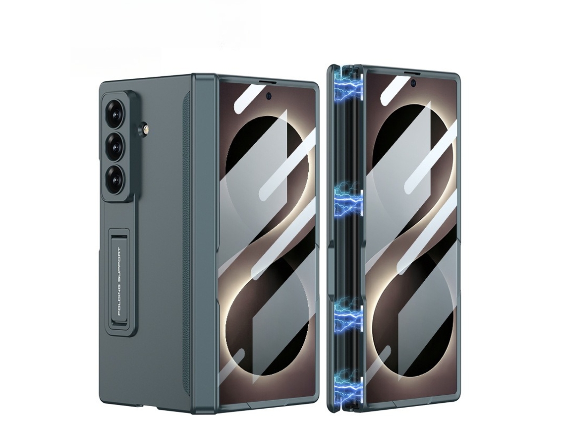 Capa Fina Para Samsung Galaxy Z Fold 8 Ultra, Proteção Para Dobradiças E Suporte, Proteção Total Da Câmara. Verde Hexinyigjly