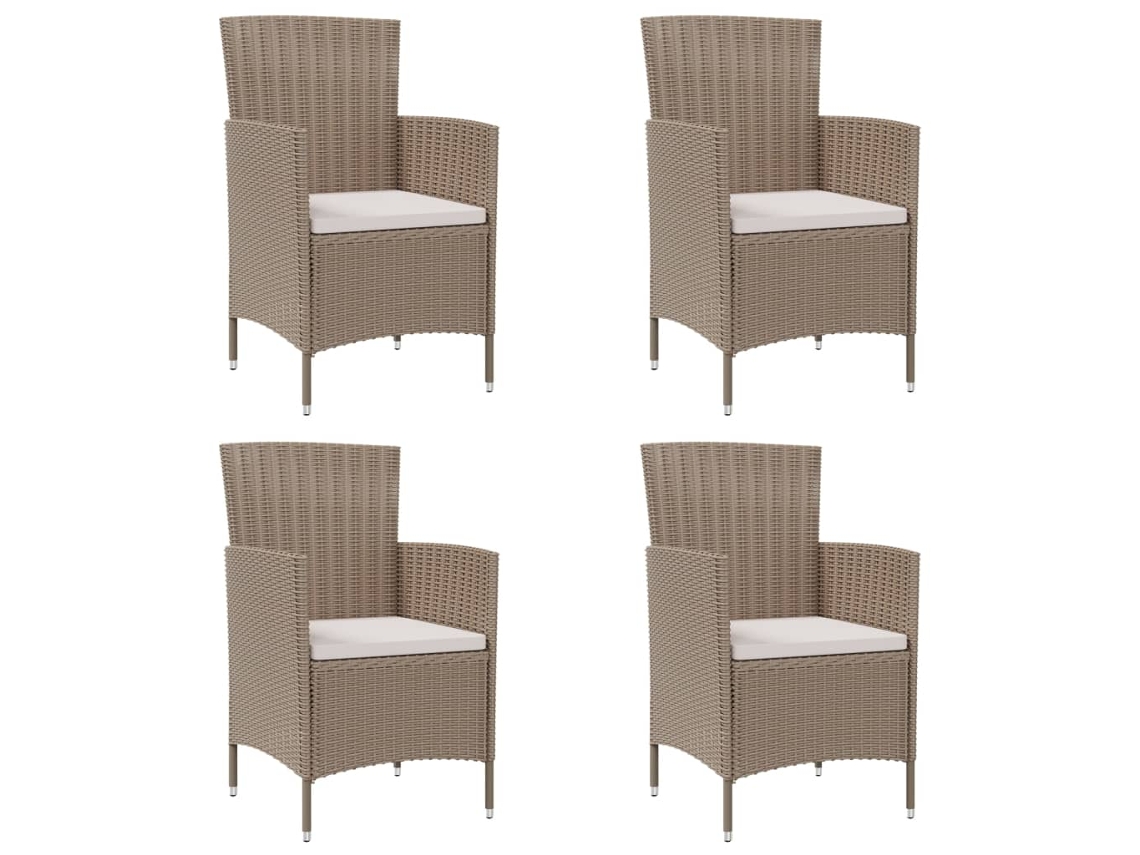 Garden Chair, Garden Chairs Vidaxl Bege Rattan / Vime (n/a)