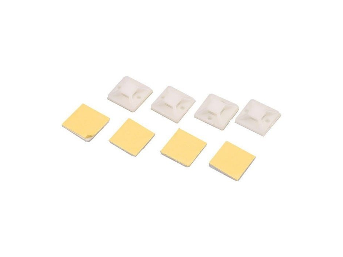 Cabo Usb, 100 Suportes Autoadesivos Para Abraçadeiras, Fixação De Cabos, Dimensões 20 X 20 Mm Yyv, Para Rede Wi-fi
