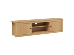 Conjunto 1 Armário De Parede Vidaxl Castanho Madeira De Pinho Maciça (158 X 40 X 39.5 Cm)