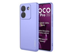 Capa De Silicone Para Xiaomi Poco M7 Pro 5g Enkay Hat Prince Com Borda Reta E Capa Traseira Para Celular Roxa