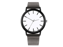 Reloj De Pulsera Analógico De Cuarzo Con Correa De Malla Zhoulianfa (gris Oscuro)
