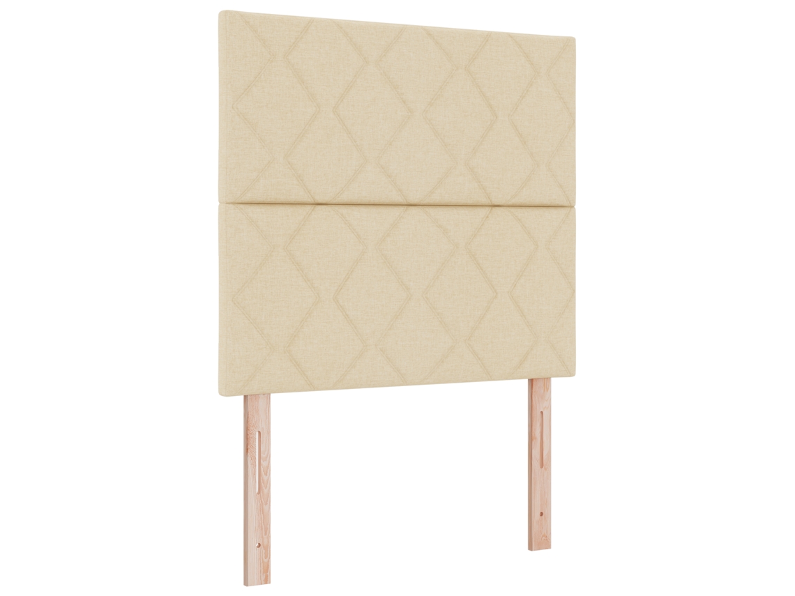 Conjunto 1 Cama Box Vidaxl Creme Tecido (120 X 200 Cm)