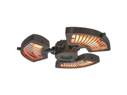 Aquecedor por Infravermelhos para Chapéu de Sol 2400w Aquecedor Exterior Elétrico Alumínio com 3 Níveis Aquecimento Ø55x8 Cm Preto FYNTERA EUROPA