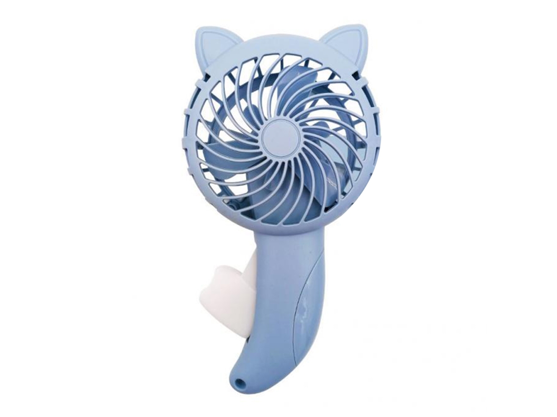 Ventilador Manual de Mão com Orelhas de Gato, Sem Bateria