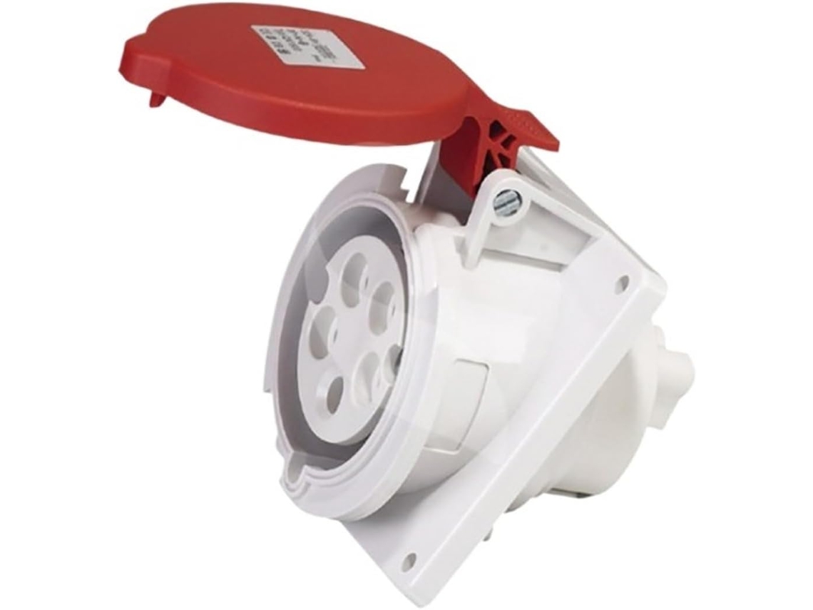 Tomada Elétrica Externa Embutida, Ip44, À Prova D'água, Padrão Europeu, Conector Angular Industrial, Controlador De