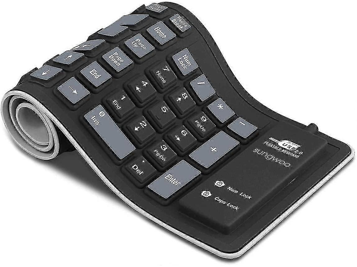 Teclado De Silicone Dobrável Usb Com Fio Teclado À Prova Dágua Para P Nostalgia88