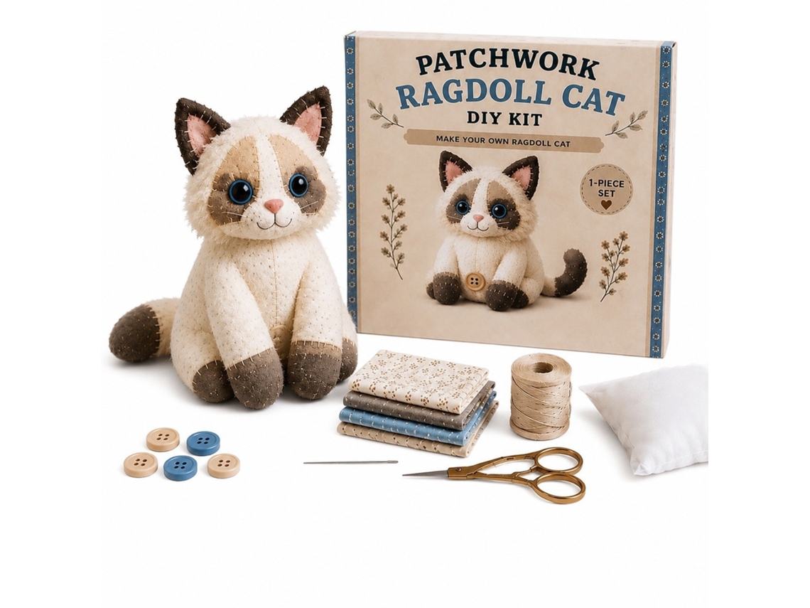Kit De Costura E Patchwork (gato Felpudo - Modelo 102)