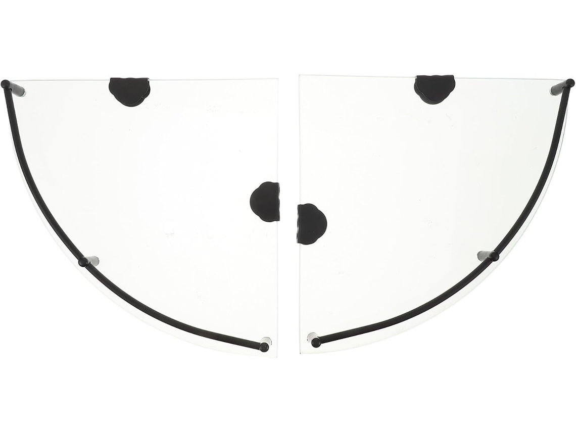 Conjunto De 2-prateleiras Canto Triangulares Em Vidro Para Banheiro, Montagem Na Parede, Sem Furos, Em Aço Inoxidável
