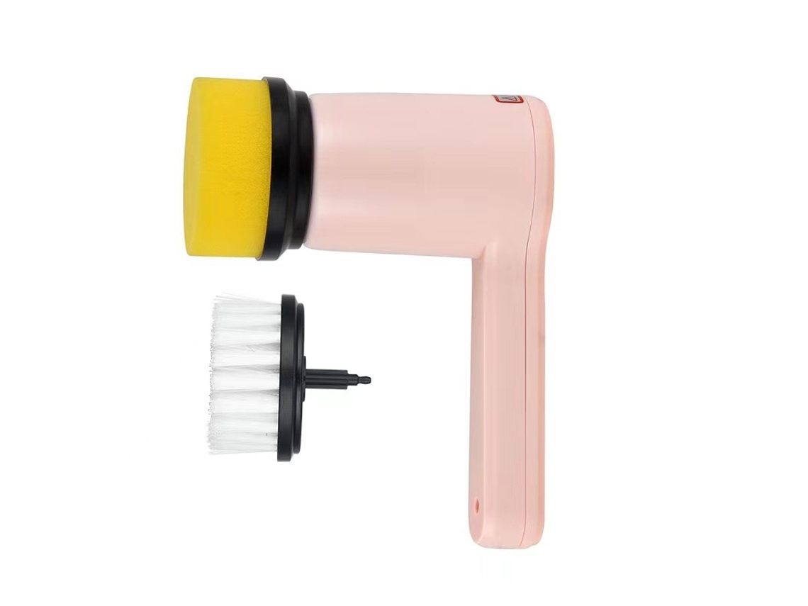 Escova Elétrica de Limpeza Sem Fio com Alça Estendida 800mah Rosa | S/MARCA