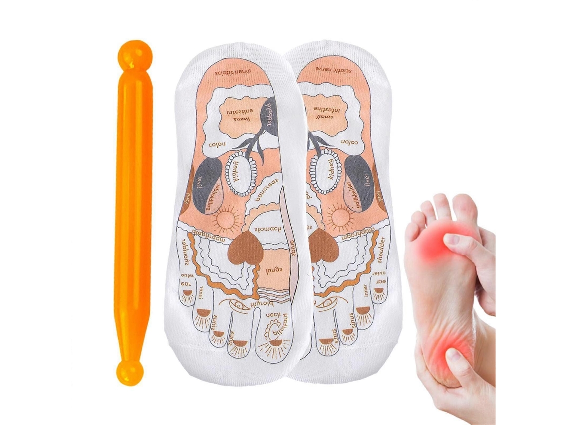 Meias De Massagem Nos Pés Com Pontos De Acupuntura Melhoram A Circulação Sanguínea E São Respiráveis.