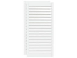 Portas de Armário Design de Persiana Pinho Maciço Branco MAISON EXCLUSIVE 2 Pcs
