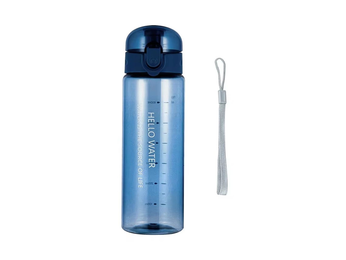 Garrafa de Água Esportiva Reutilizável de 780ml com Tampa Resistente a Impactos e Alça Anti vazamento. MDUG (azul)