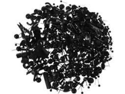 Conjunto De 418 Tachinhas Pretas Zerodeko Com Ganchos Para Cortiça,