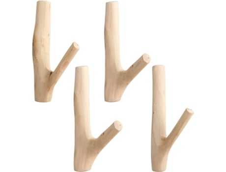 Ganchos De Madeira Natural Vintage Para Paredes Nernnernv
