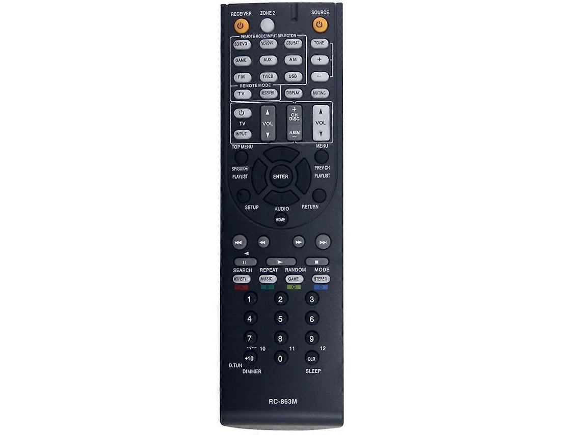 Controle Remoto Rc-863m Para Receptores Av Onkyo Ht-s5600, Ht-r2295, Ht-r592, Hts5600, Htr2295 E Htr592 (sistema De Home Theater).