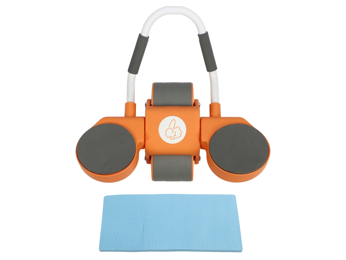 Business roda Abdominal com Rebote Automático e Suporte de Cotovelo para Treinamento de Força do Core Laranja