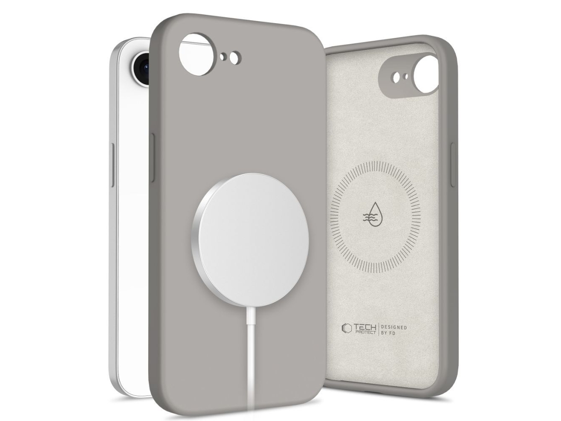Capa De Silicone Magsafe Tech-protect Para Iphone 16e 17e Protetora E Elegante