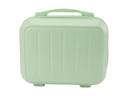 Bolsa de Maquiagem de Viagem Abs de 14 Polegadas com Grande Capacidade para Mulheres e Meninas Verde