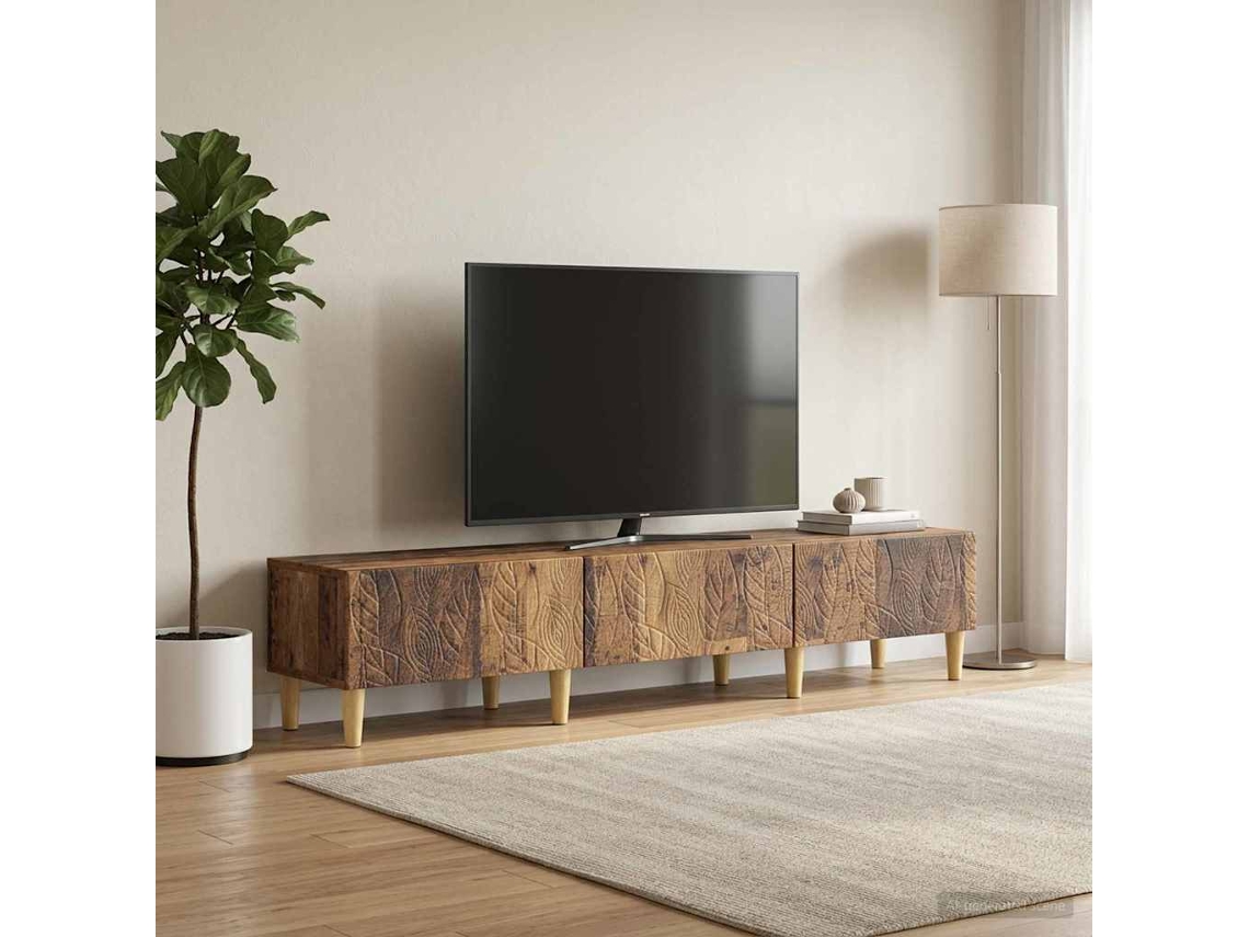 Vidaxl Gabinete Para Tv 147 X 34,5 X 30 Cm Madeira Antiga