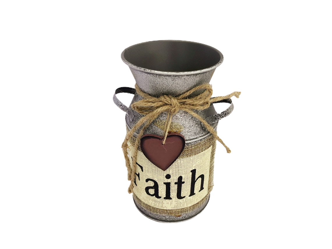 Decoração De Casa Com Balde De Ferro Laxiscreed Faith, Complemente Seu Espaço Com Estilo