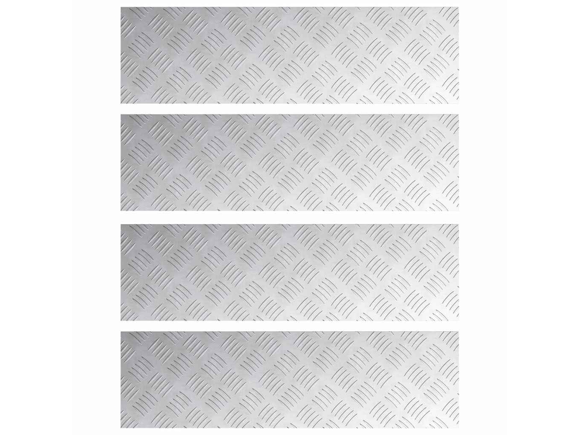 Degrau Retangular 4 Peças Prateado 70 X 20 Cm Alumínio MAISON EXCLUSIVE