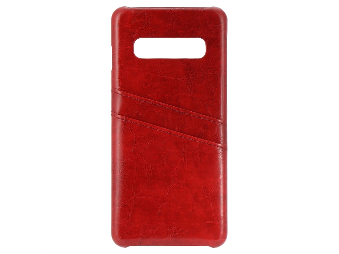 Capinha traseira com inserção de cartão para Samsung S10, padrão cera de óleo EOOCOO