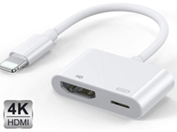 Adaptador Hdmi Para Iphone Av Digital 1080p, Tela Sincronizada Iphone/ipad, Energia Necessária, Ios Compatível Preto Yizhood