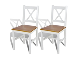 Dining Chair, Dining Chairs Vidaxl Branco Madeira De Pinho (n/a)