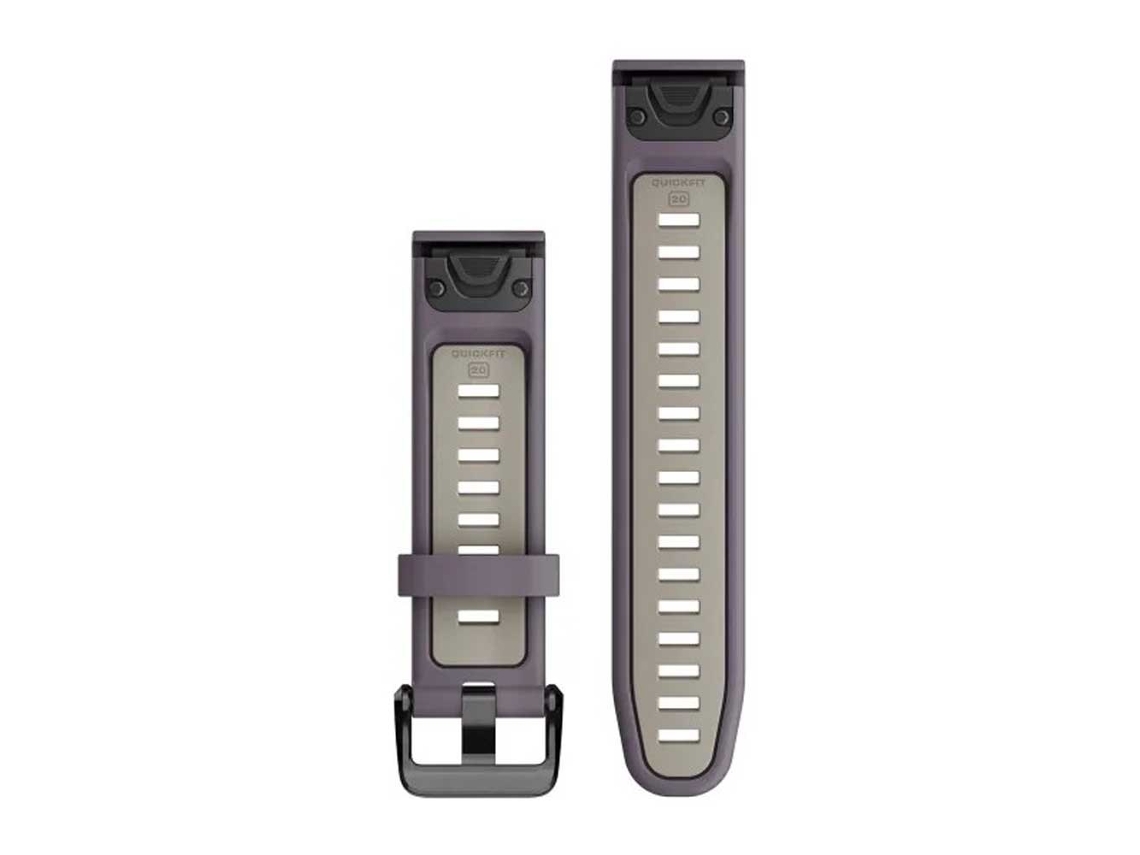 Bracelet Silicone Quickfit 20 Mm Cinzento Prateadogarmin