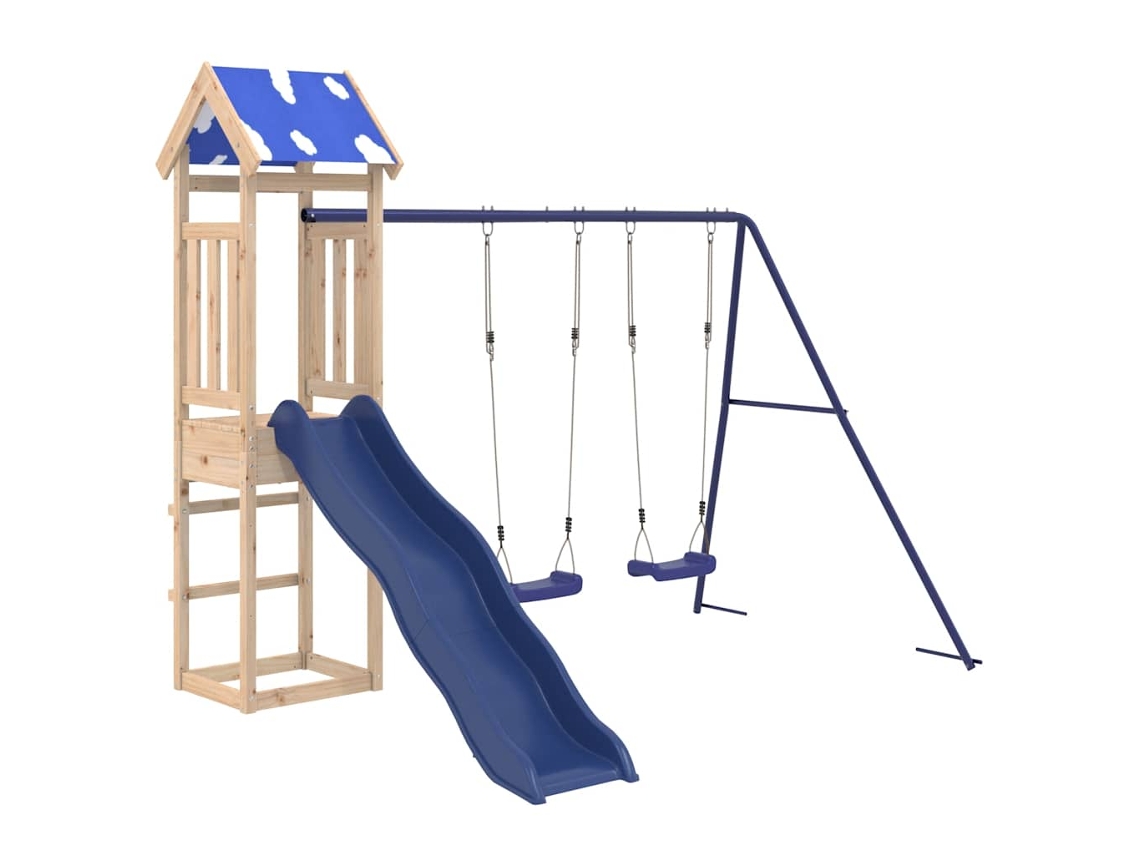 Conjunto de brincar para exterior VIDAXL Castanho Madeira